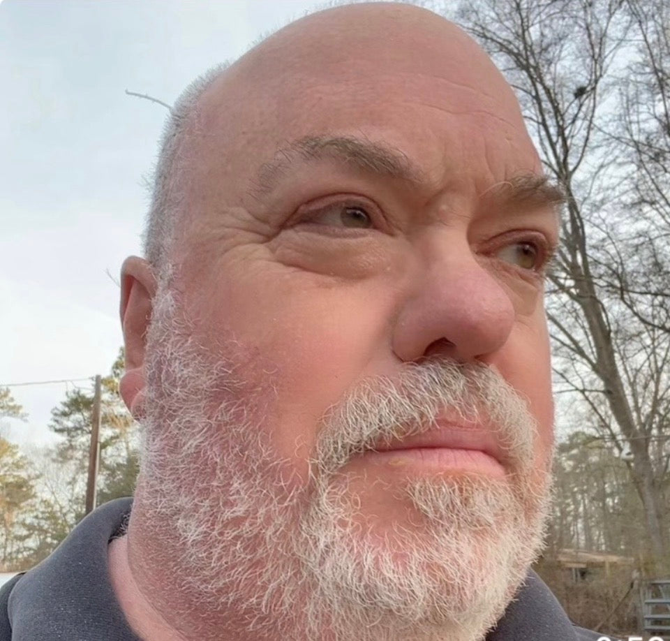 Rob Snow earlier in his Royal Oils beard grooming journey